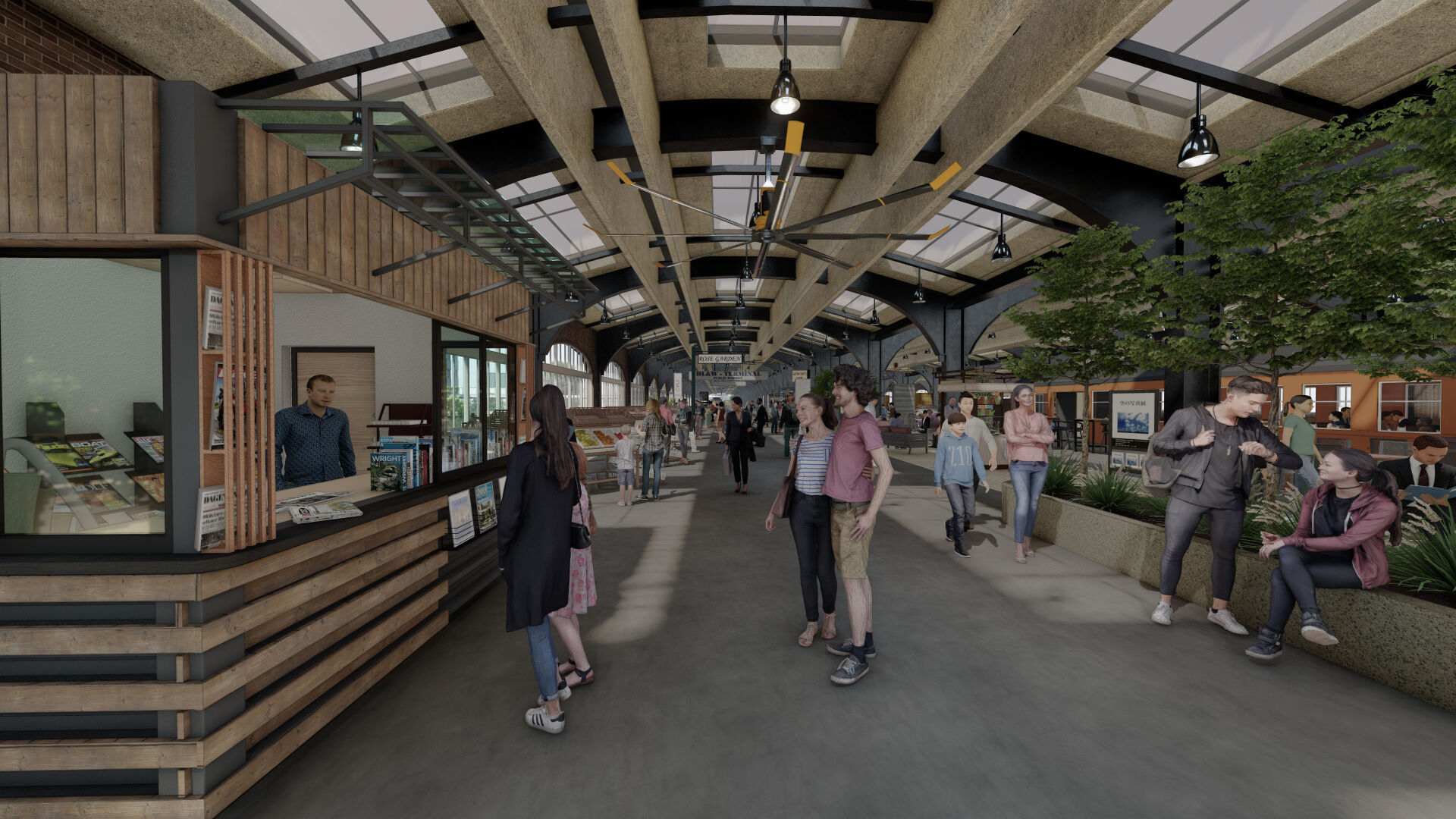 DL&W rendering interior Delaware, Lackawanna and Western Railroad Terminal